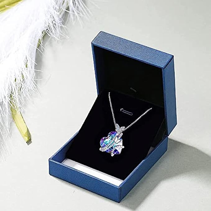 Butterfly Necklaces for Women, Love Heart Pendant Jewelry Gifts for Mom Wife Grandma,Anniversary Birthday Gifts for Her